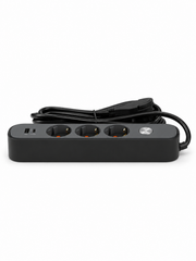 Удлинитель на 3 гнезда 3 м с выключателем, USB и Type-C, 3х1,5 мм², BV-0303-A/C, серия PROLINE-ULTRA