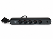 Удлинитель на 5 гнезд 1,5 м с выключателем, USB и Type-C, 3х1,5 мм², BV-0515-A/C, серия PROLINE-ULTRA