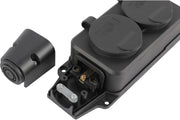 Розетка переносная 2-я с заземлением и крышками IP44, 16А, YK402P (TEKLED ELECTRIC)