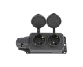 Розетка переносная 2-я с заземлением и крышками IP44, 16А, YK402P (TEKLED ELECTRIC)