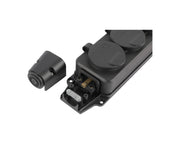 Розетка переносная 3-я с заземлением и крышками IP44, 16А, YK403P (TEKLED ELECTRIC)