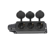 Розетка переносная 3-я с заземлением и крышками IP44, 16А, YK403P (TEKLED ELECTRIC)
