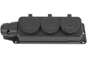 Розетка переносная 3-я с заземлением и крышками IP44, 16А, YK403P (TEKLED ELECTRIC)
