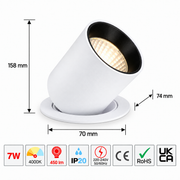 Свет-к LED Downlight FS09 White 7W 3CCT (TEKLED)