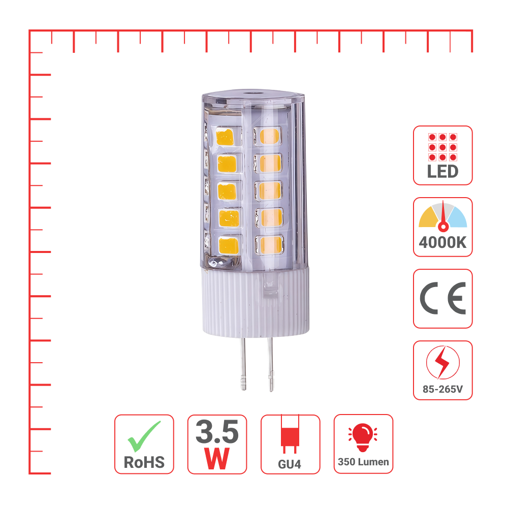 LampaKAPSUL LED G4 3.5W 350LM 4000K 85-265V