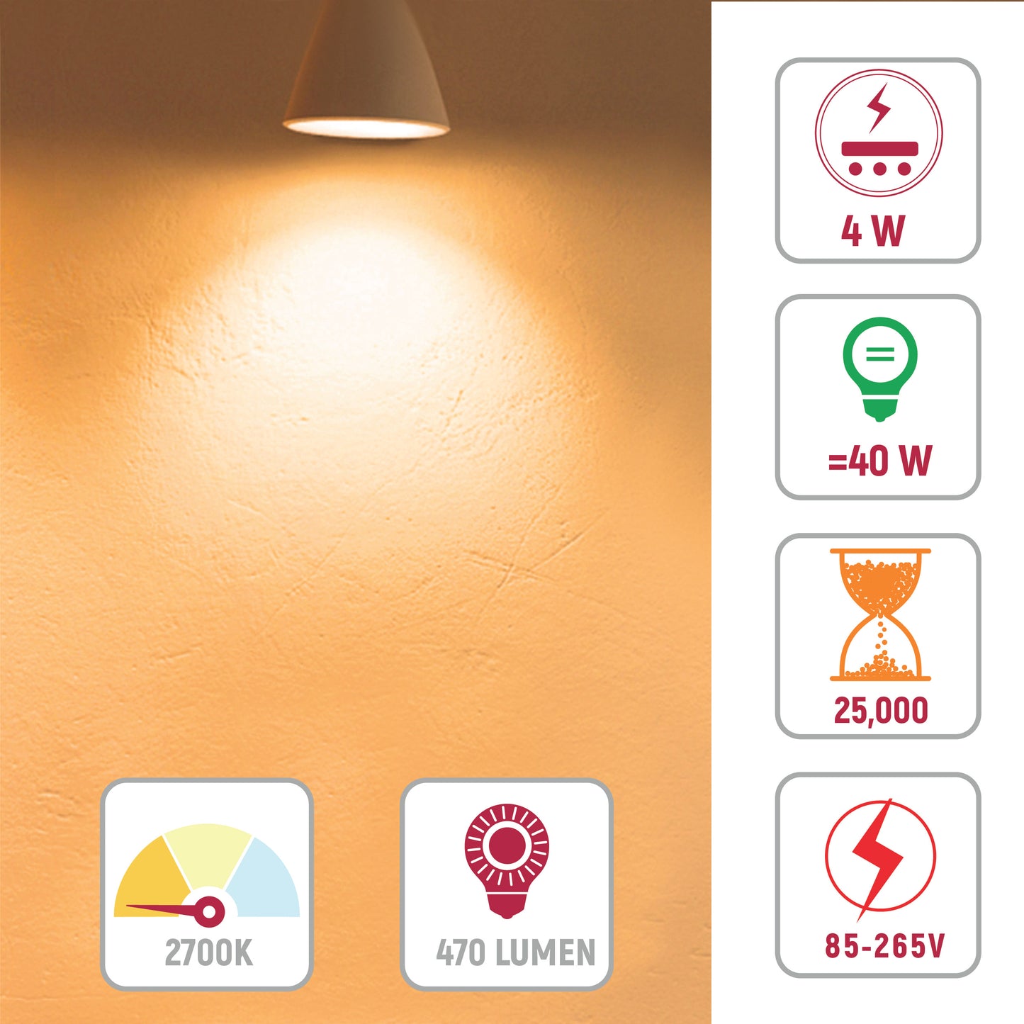 LED-Лампа C35TA "Свеча на ветру" (4W, E14)