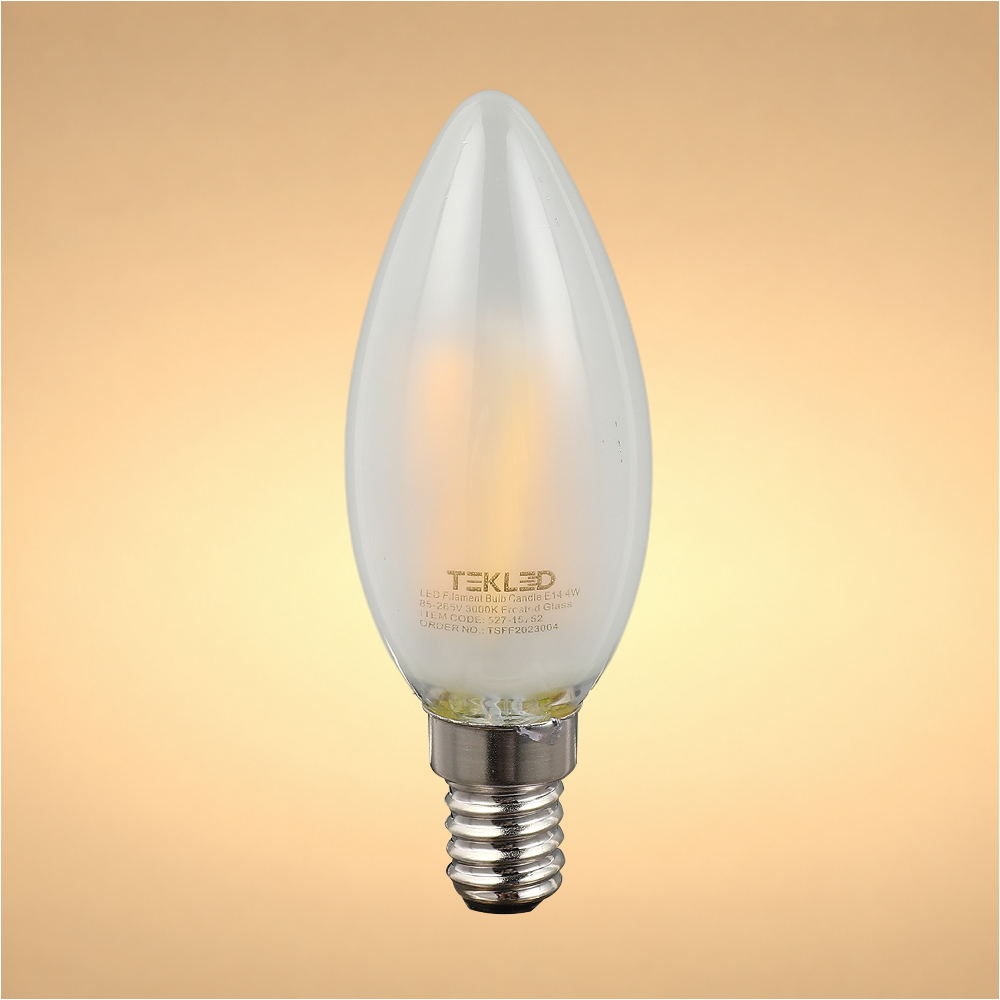 Лампа LED Filament свеча, 4Вт, E14, Матовая
