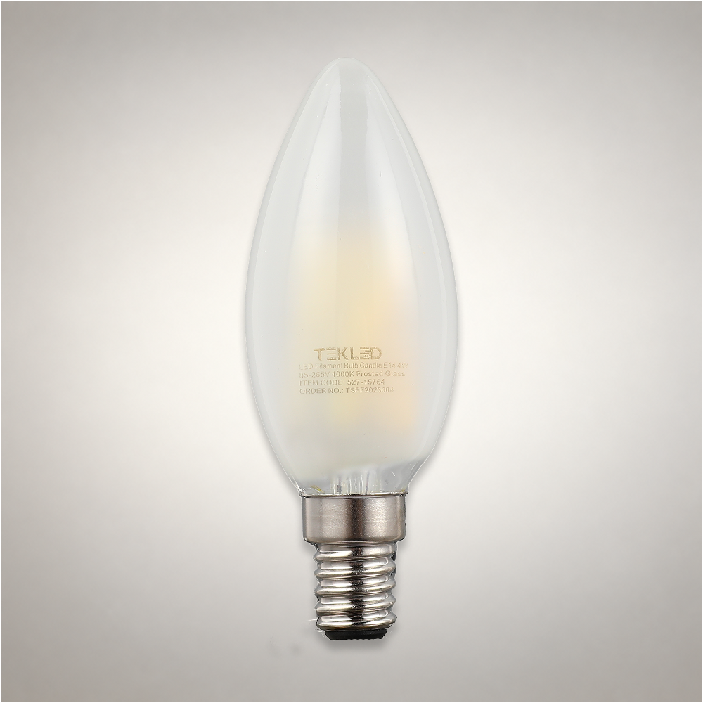 Лампа LED Filament свеча, 4Вт, E14, Матовая