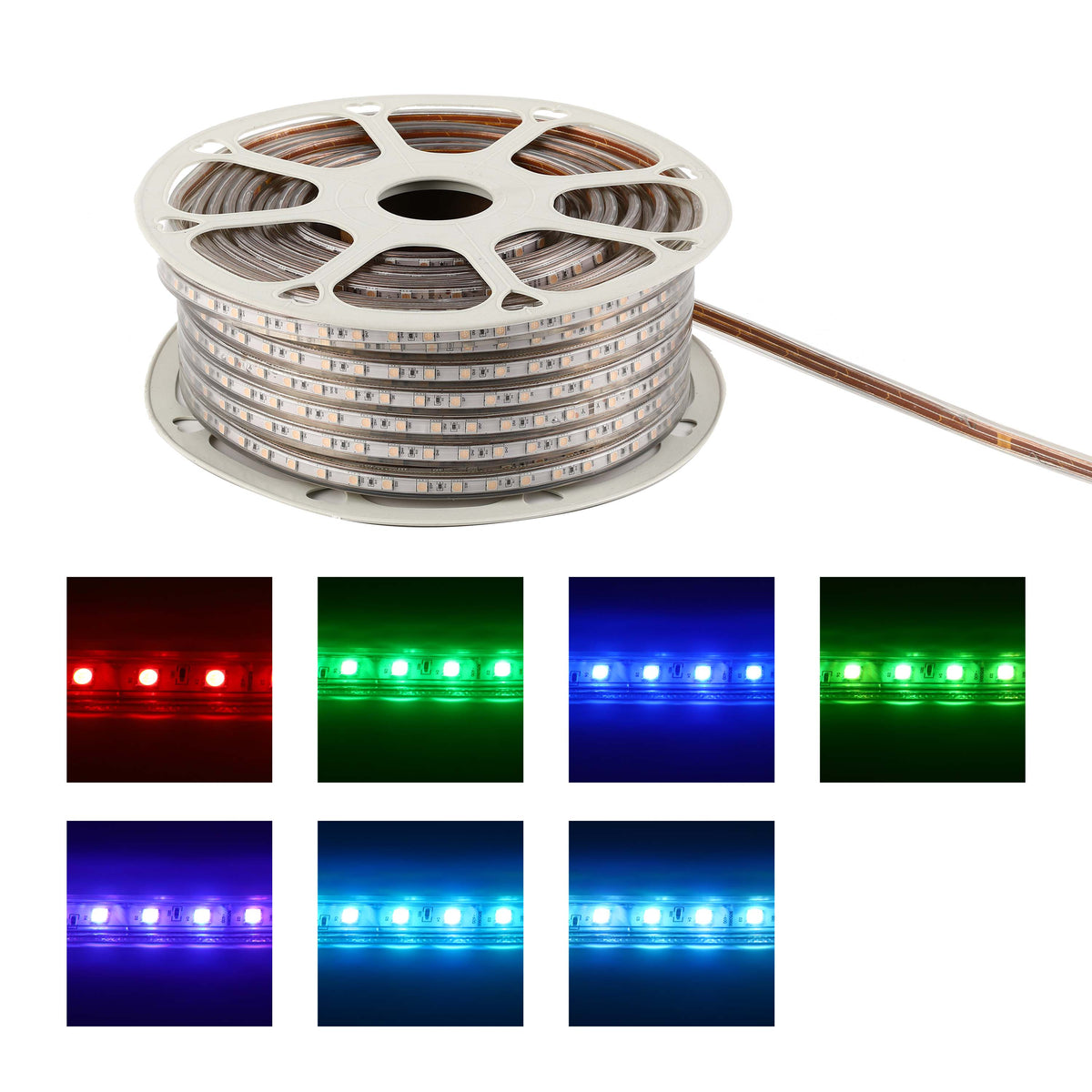 LED lentа 5050-60L 8W 220V RGB (HAIGER) 50m
