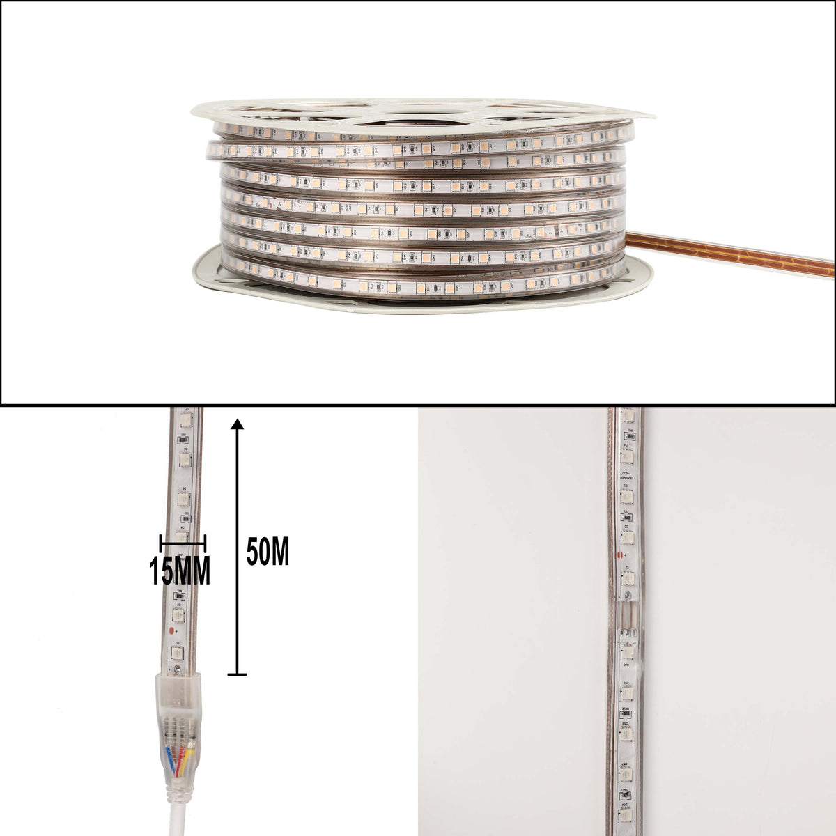 LED lentа 5050-60L 8W 220V RGB (HAIGER) 50m