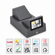 Свет-к LED 689/2 2x3W DARK GREY 4000K IP65(TEKLED)30шт