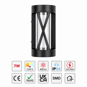 Светильник SMD 9001A 12W BLACK 3000K (TEKLED)