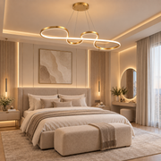 Люстра Oval LUX-6080 60W Brushed Gold L1200мм 3CCT (TEKLED)