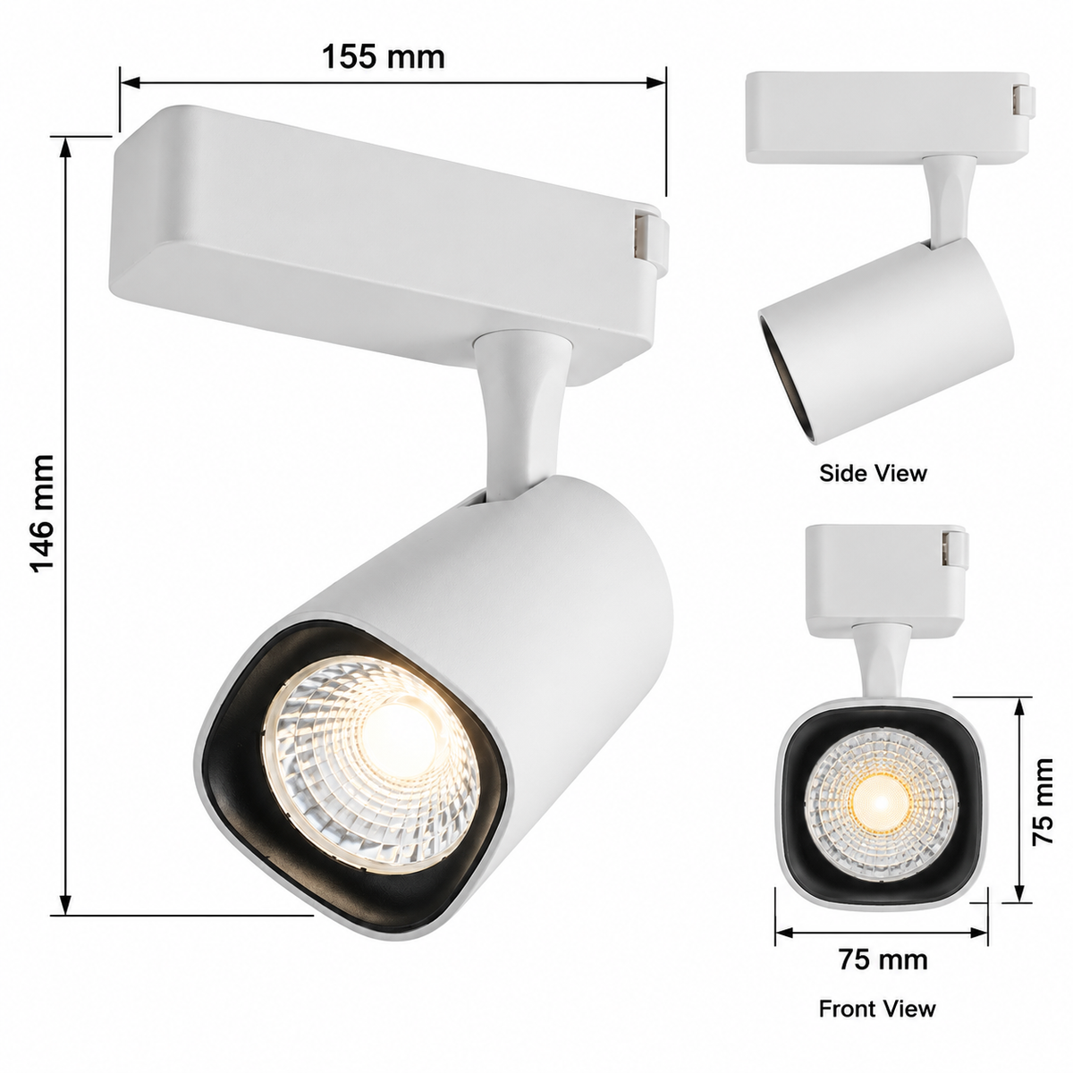 Трековый светодиодный светильник ZX055, белый