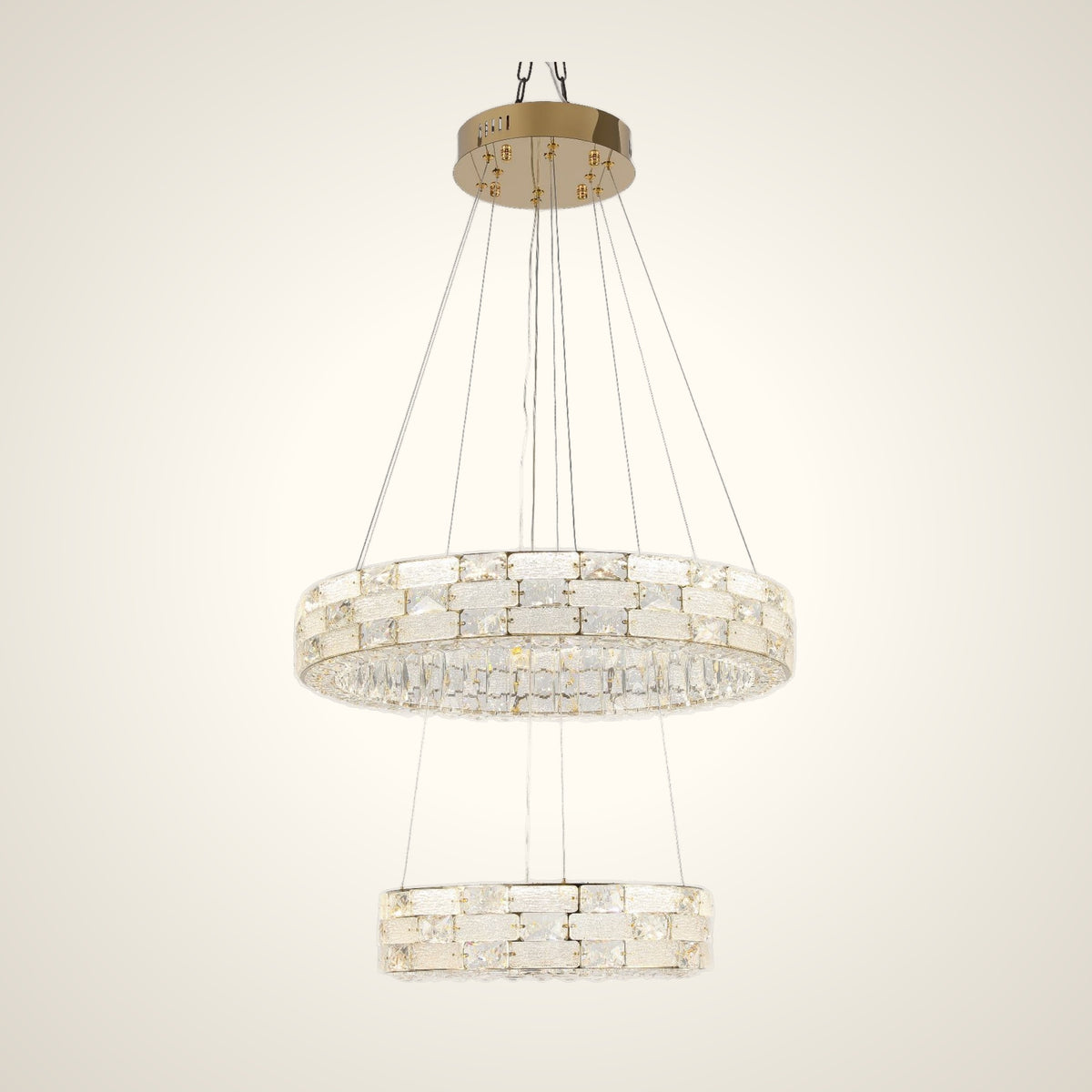 Люстра Crystal C7 3CCT Gold D600+D400мм (TEKLED)