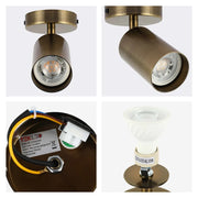 Details of the Antique Brass GU10 Spotlight Bar-172-030621