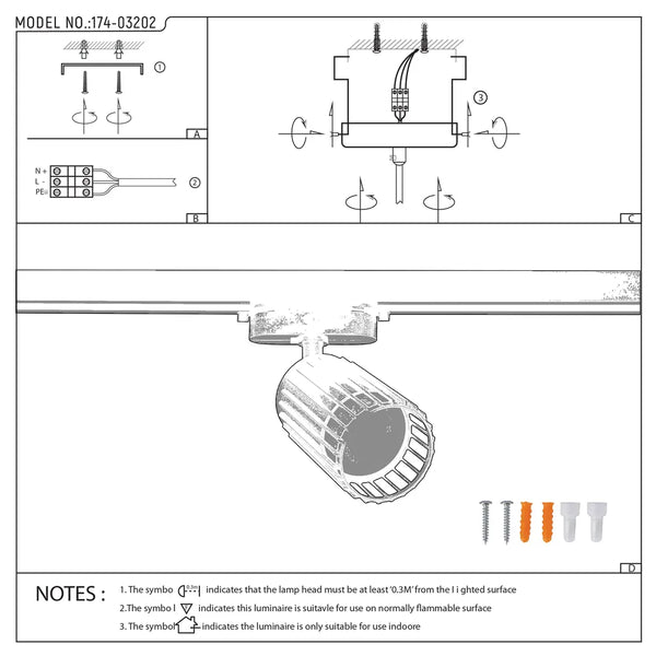 User manual for Aria Cage-Bar GU10 Tracklight-174-03202