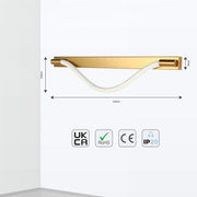 Size and technical specs of the Bronze LED Wall Light 39296 3000K(TEKLED)-151-20072-151-20072