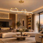 Люстра Oval LUX-6080 60W Brushed Gold L1200мм 3CCT (TEKLED)