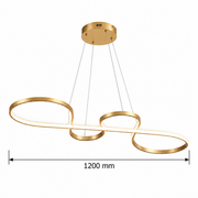 Люстра Oval LUX-6080 60W Brushed Gold L1200мм 3CCT (TEKLED)