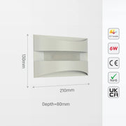 Contemporary Dual-Arc LED Wall Sconce 10