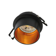 Main image of Copper-Accented Die-Cast Aluminium GU10 Fixed Downlight Fixture 143-04040