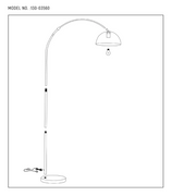 Curved Arc Floor Lamp with Rotatable Dome Shade in Black 8