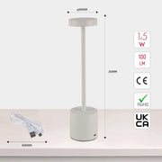 Портативная LED колонная лампа с регулировкой CCT, идеально подходит для современных интерьеров и уютных уголков.