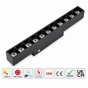 Св-к LED Magnetic MAG-02 12W 48V 3000K BLACK TRACK (TEKLED)