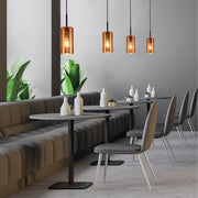 More interior usage of Jupiter Copper Cylinder Glass Pendant Ceiling Light with E27 Fitting | TEKLED 158-19766