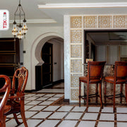 Interior application of Moroccan Style Antique Brass and Clear Glass Ceiling Oriental Chandelier with 3xE27 | TEKLED 158-19555