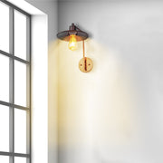 Interior application of Red Bronze Metal Flat Wall Light with E27 Fitting | TEKLED 151-19640
