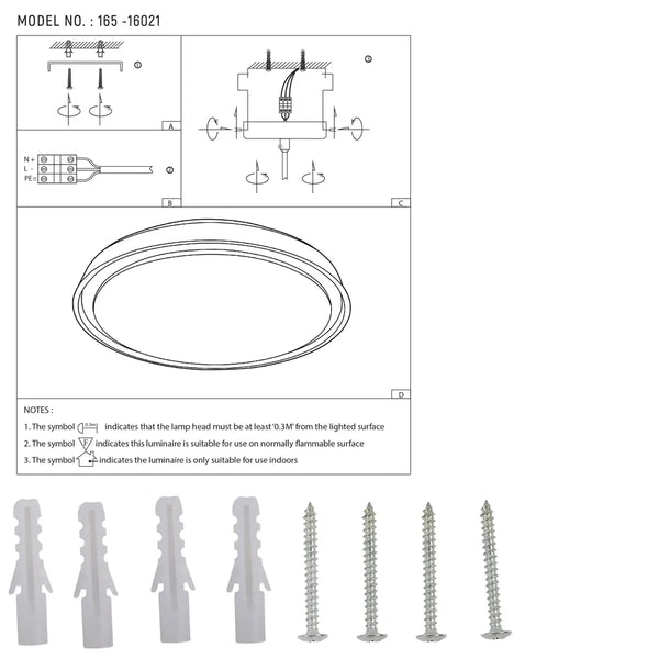 User manual for LED Ceiling Lamp Purple D500 6000K/4000K/3000K 42Wx2(TEKLED)-165-16021