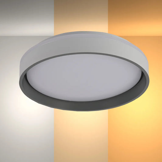 LED Flush Ceiling Light TEKLED LED Flush Ceiling Light D400 Blue 6000K/4000K/3000K 27Wx2(TEKLED)--165-16039