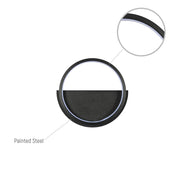 LED Flush Wall Light Round Black 3000K 5