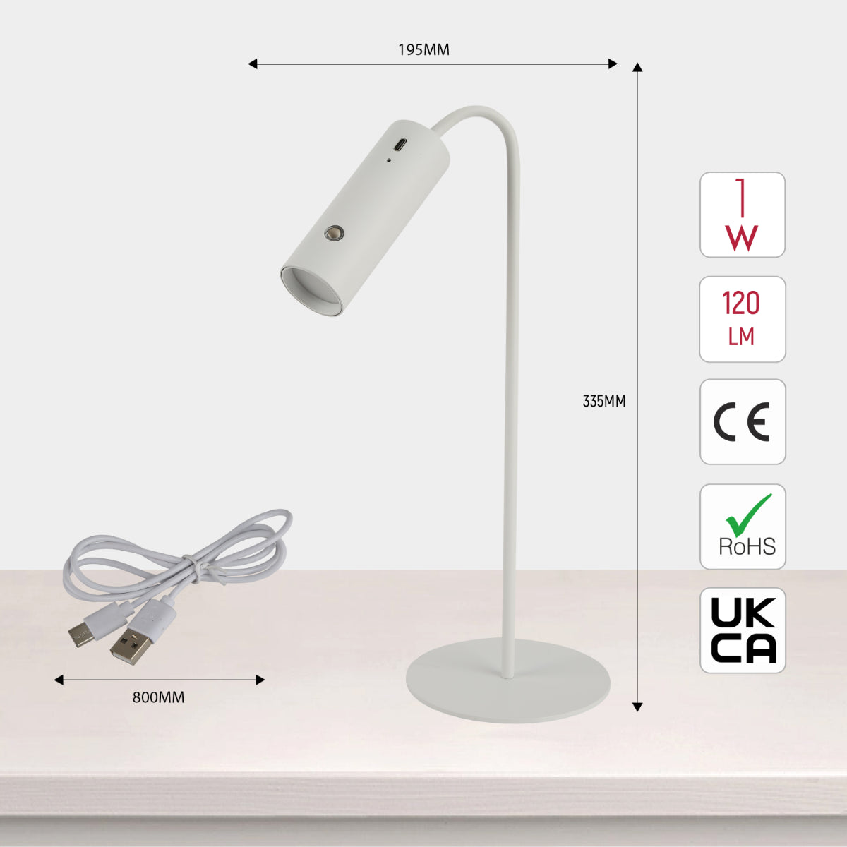 Настольная LED-лампа с клипсой, идеально подходит для рабочего стола в современном офисе. Компактный и стильный дизайн.