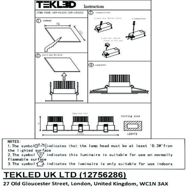 User manual for LED OC003C 3х10W 3000K WHITE -165-033292-165-033292