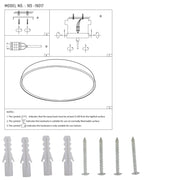 User manual for LED Sparkling Flush Ceiling Light Black D500 6000K/4000K/3000K 42Wx2(TEKLED)-165-16017