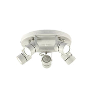Main image of 5 Way Mane Tray Spotlight with GU10 Fitting White | TEKLED 172-03086