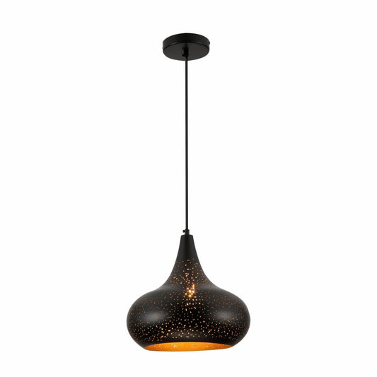Main image of Black Gold Indian Dome Moroccan Night Milkyway Ceiling Pendant Light with E27 Fitting | TEKLED 150-18384