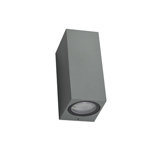 Main image of Cubioid Wall Lamp IP44 Grey with 2xGU10 Fitting | TEKLED 182-03350