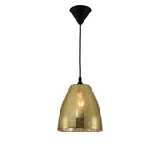 Main image of Jupiter Gold Cone Glass Pendant Ceiling Light with E27 Fitting | TEKLED 158-19774