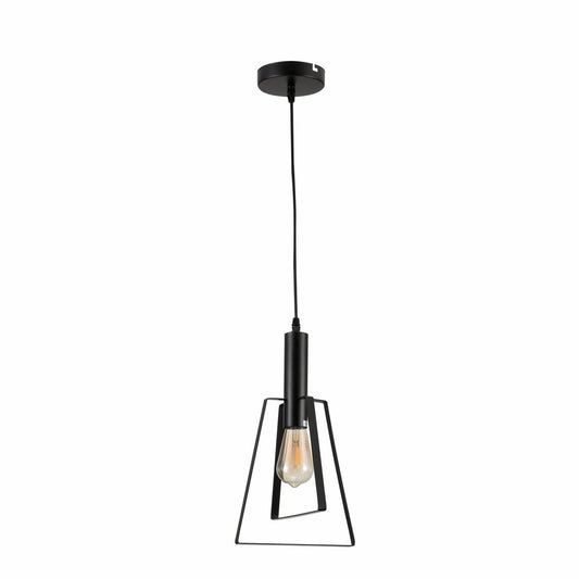 Main image of Nordic Black Cage Pendant Light with E27 Fitting | TEKLED 159-17500