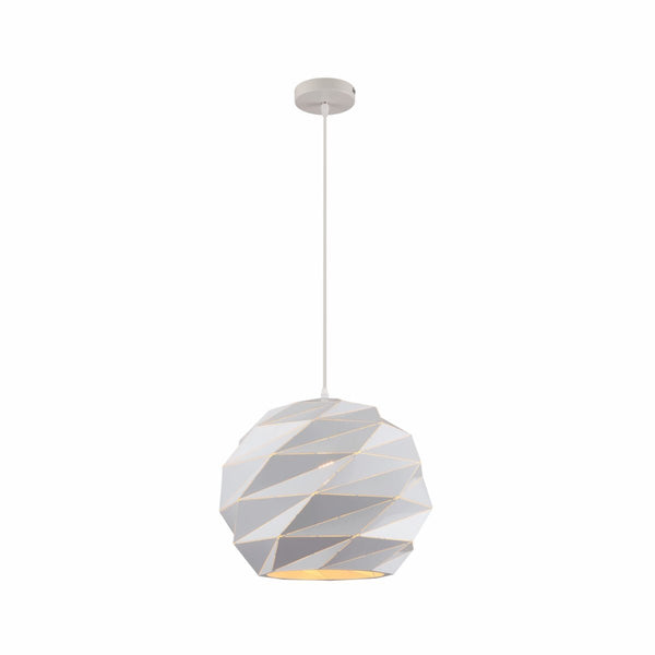 Main image of White Metal Laser Cut Globe Pendant Ceiling Light XLarge with E27 | TEKLED 150-18156