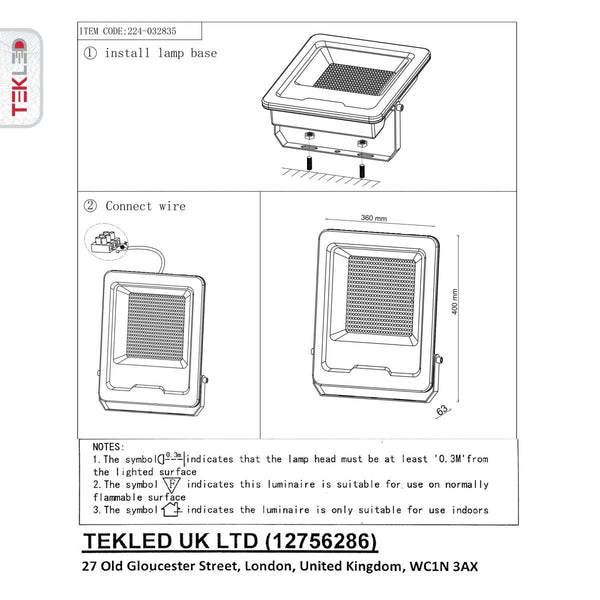 Техническое руководство для светодиодного прожектора SMD 3030, 200W, IP65, идеального для наружного освещения и садового декора.
