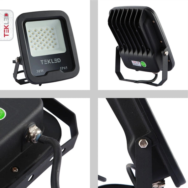 Технические характеристики светодиодного прожектора SMD 30W, защищённого IP65, идеального для внешнего освещения.
