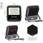 Технические характеристики LED-прожектора 100W, IP65, для освещения коммерческих и открытых пространств.