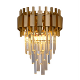 Main image of Metropolitan Square Beam Design 3 Tiered Crystal Wall Sconce Light | TEKLED 151-19916