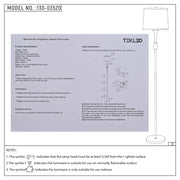 User manual for Mid-century Floor Lamp Nickel Flaxen | TEKLED 130-03520