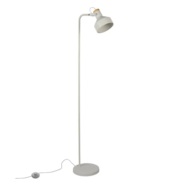 Minimalist Adjustable Floor Lamp with Wooden Accent 2
